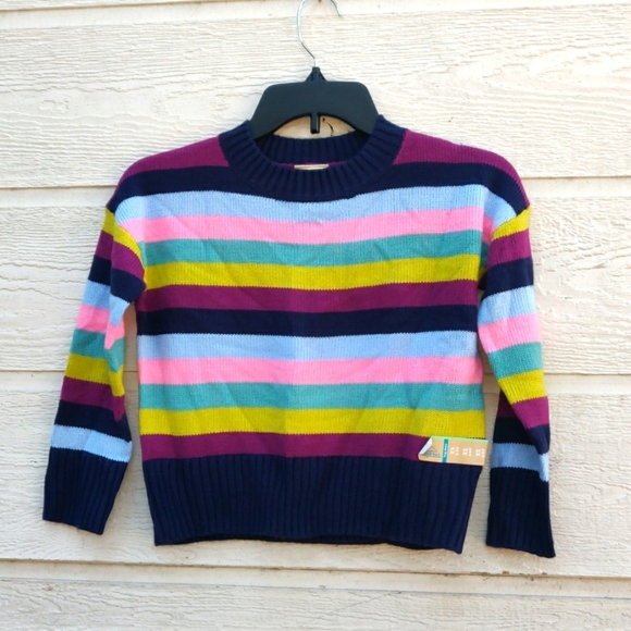 There abouts girls sweater size XS color bold navy stripe - Picture 2 of 7